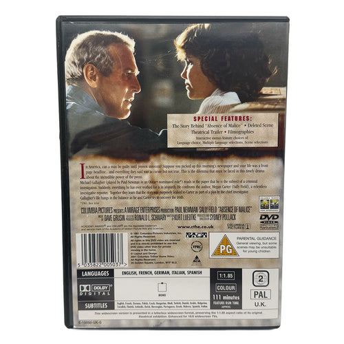 Absence of Malice - DVD