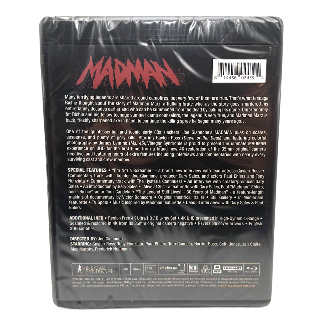 Madman - Vinegar Syndrome 4K UHD + Blu-ray